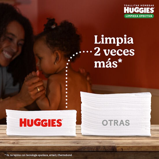 Toallitas Húmedas Huggies Limpieza Efectiva, 96uds